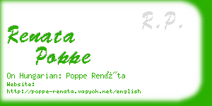 renata poppe business card